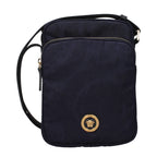 Blue Fabric Crossbody Bag