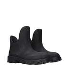Black Cotton Ankle Boots