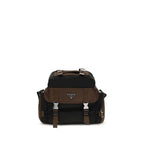 Brown Recycled Polyamide Shoulder Bag
