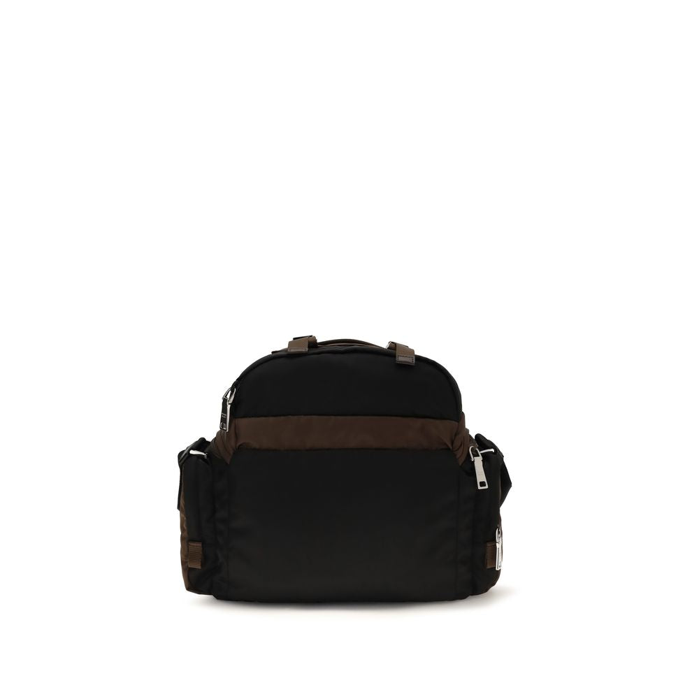 Brown Recycled Polyamide Shoulder Bag