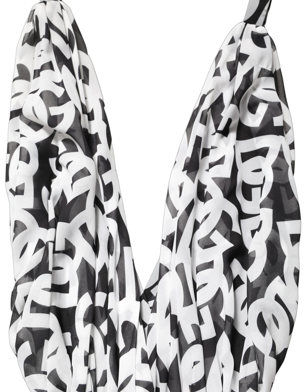 Black White Logo Sleeveless Floor Length Maxi Dress