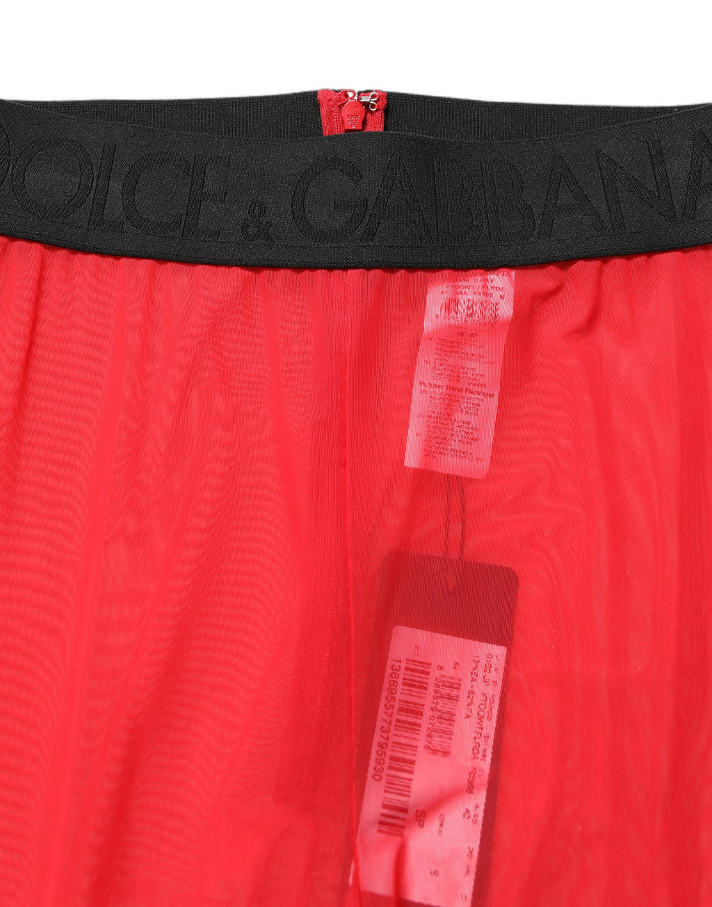 Red Nylon Stretch Slim Legging Trouser Pants