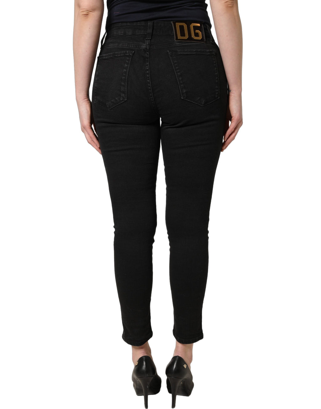 Black Skinny Cotton Low Waist Denim Jeans
