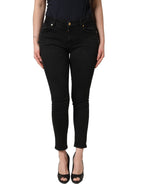 Black Skinny Cotton Low Waist Denim Jeans