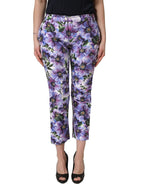 Multicolor Floral Print CroppedTrouser Pants