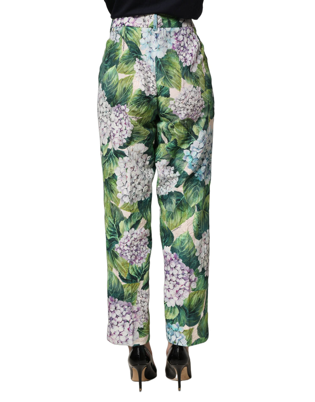 Multicolor Floral Print Tapered Trouser Pants