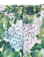 Multicolor Floral Print Tapered Trouser Pants