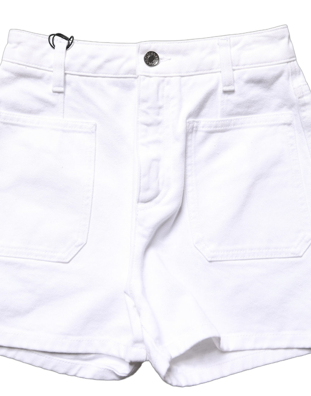 White Cotton HighWaist Denim Hotpants Shorts