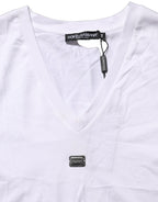 White Logo Embroidered TieWaist Cropped Top