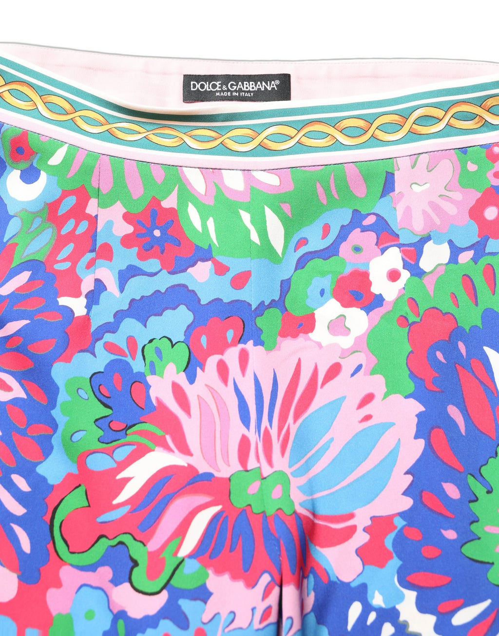 Multicolor Floral Stretch Jersey Leggings Pants