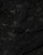 Black Floral Lace Turtle Neck Long Sleeve Top
