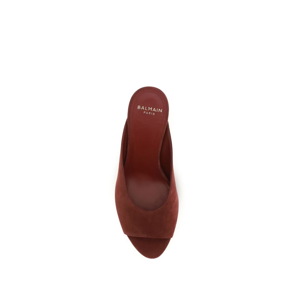 Bordeaux Calf Leather Bos Taurus Mules