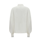 White Silk Blouse