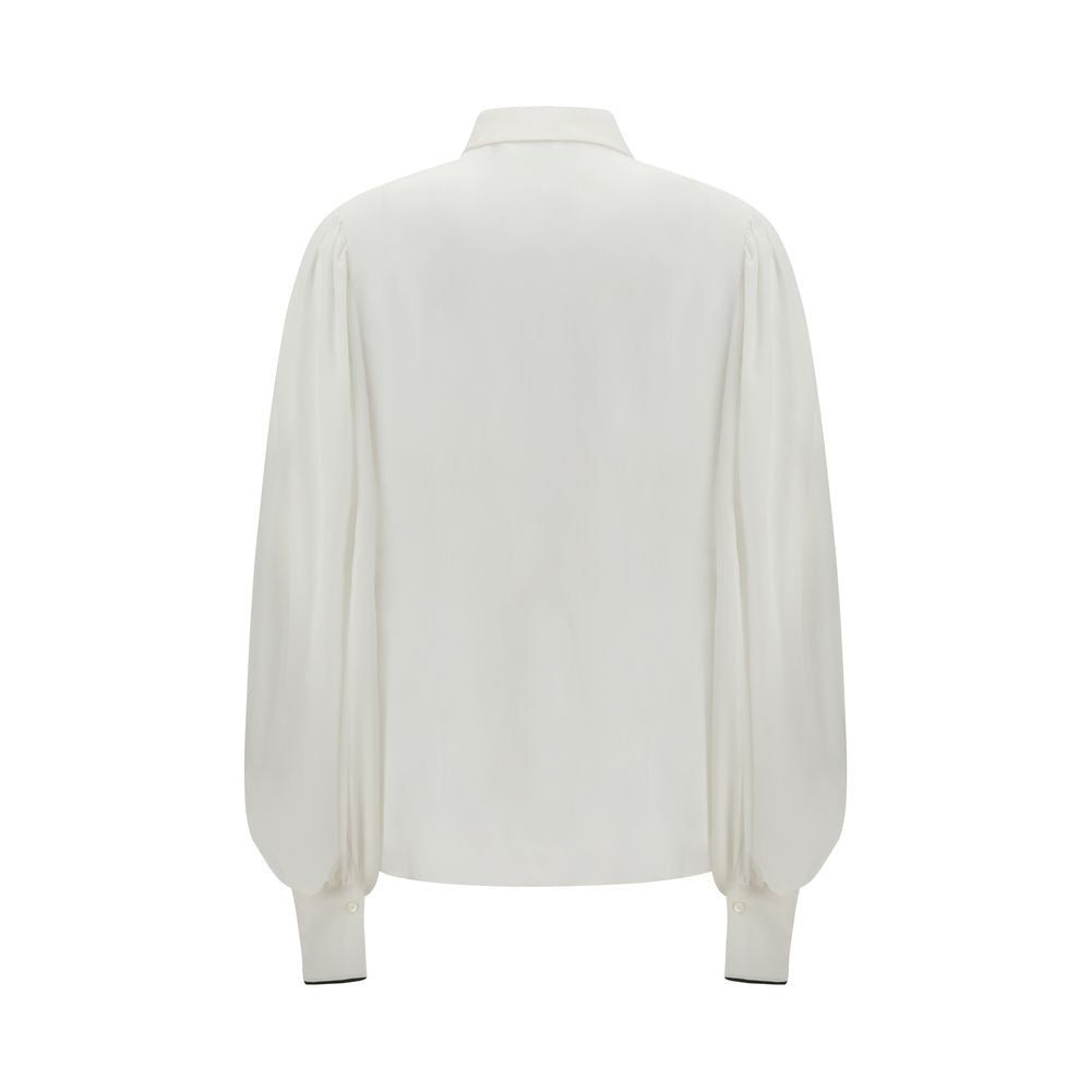 White Silk Blouse