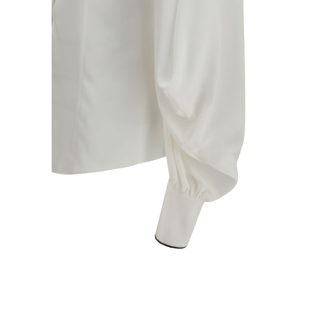 White Silk Blouse