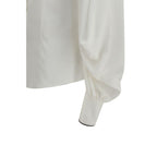 White Silk Blouse