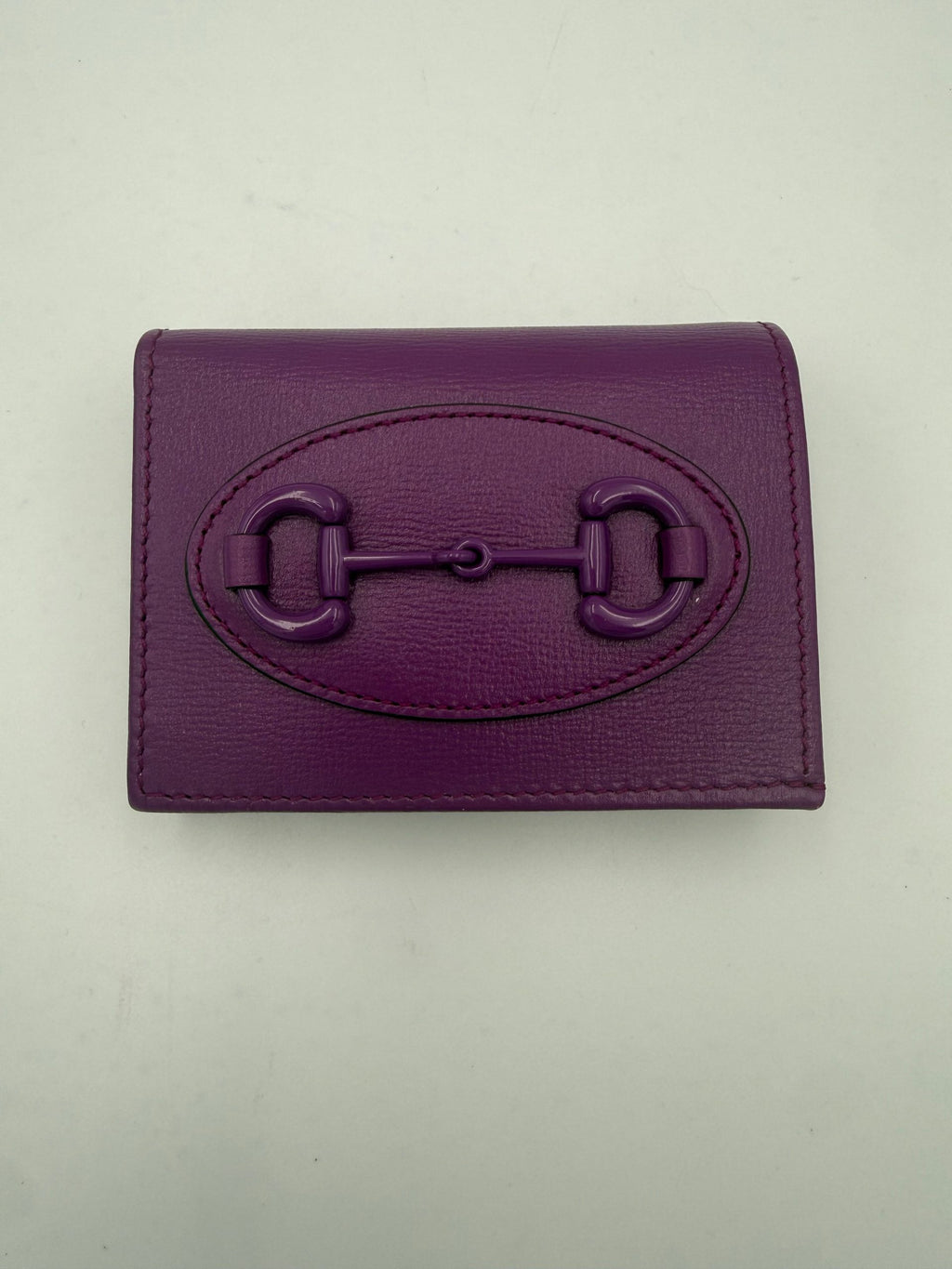 GUCCI HORSEBIT Purple Compact Wallet