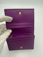 GUCCI HORSEBIT Purple Compact Wallet