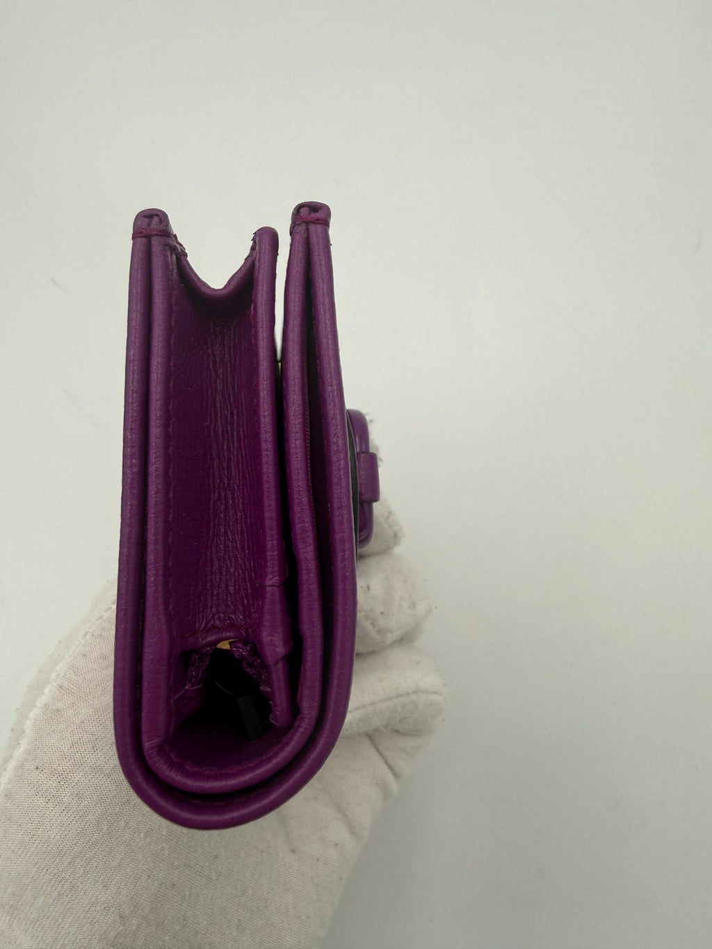 GUCCI HORSEBIT Purple Compact Wallet