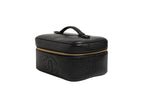 Black and gold makeup bag