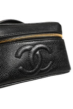Black and gold makeup bag