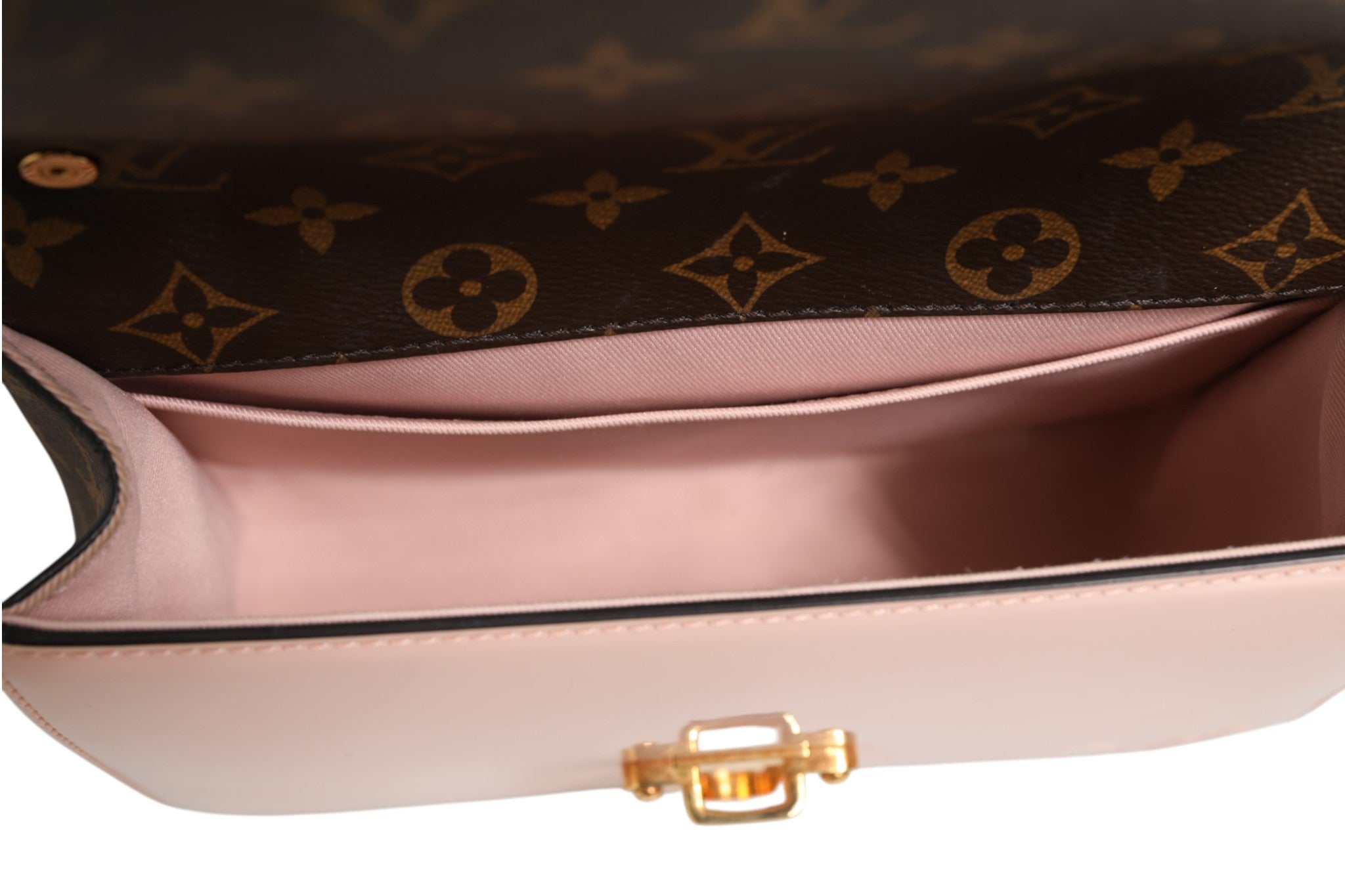 Pink Vernis and Monogram Canvas Cherrywood BB Shoulder Bag