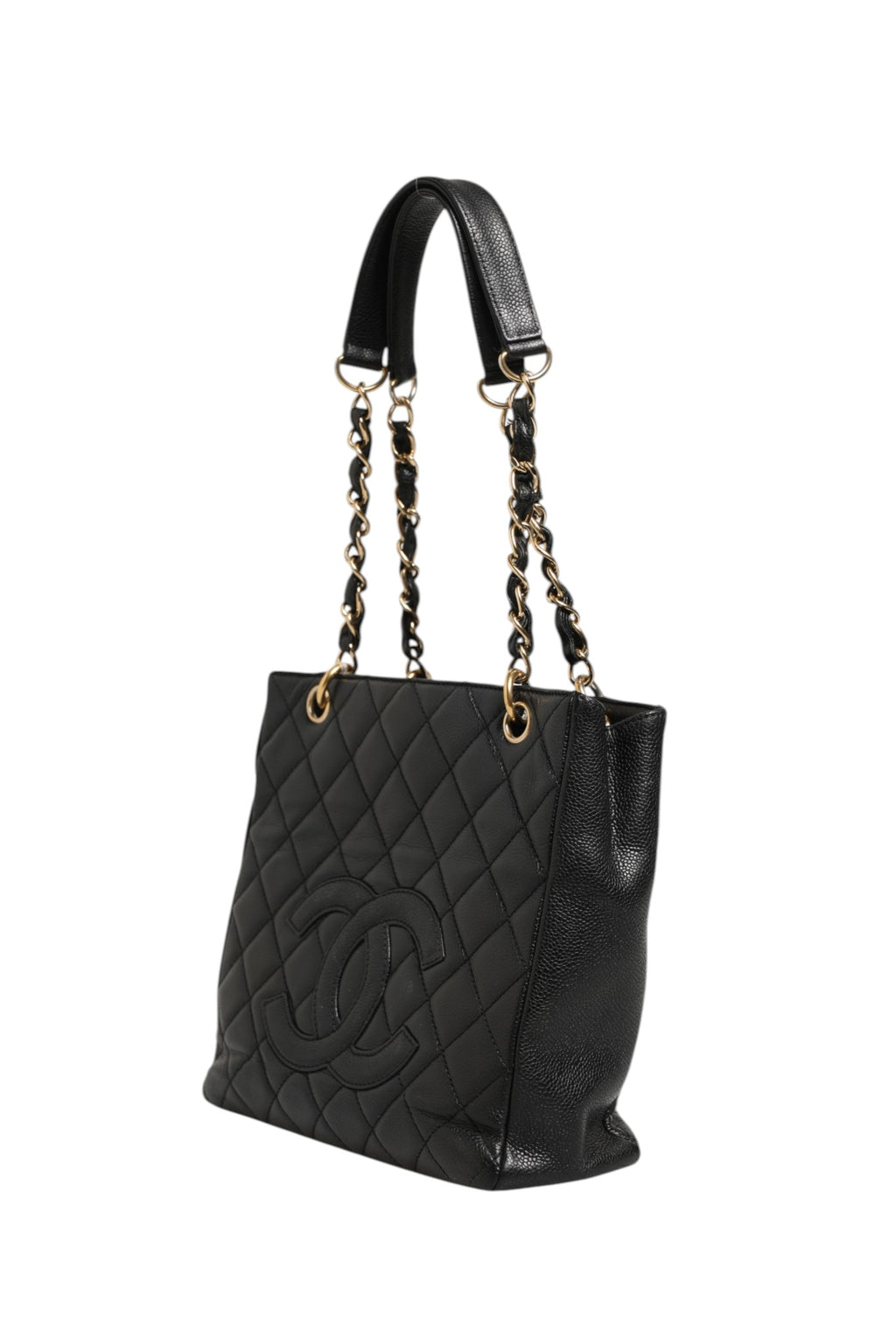 Caviar Petit Shopping Tote (PST) Black