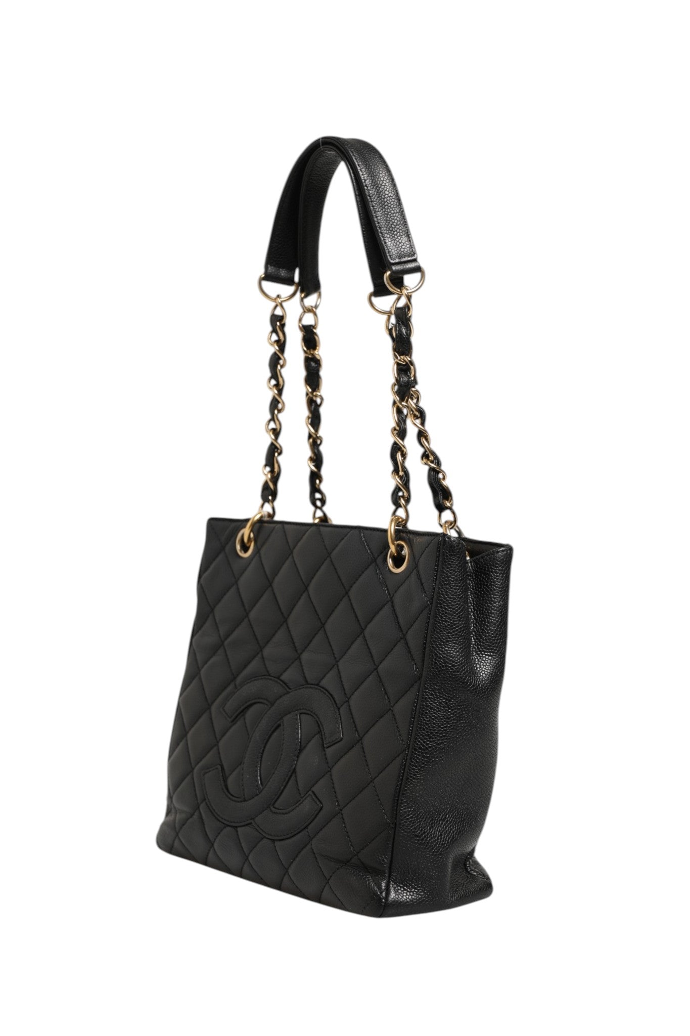 Caviar Petit Shopping Tote (PST) Black