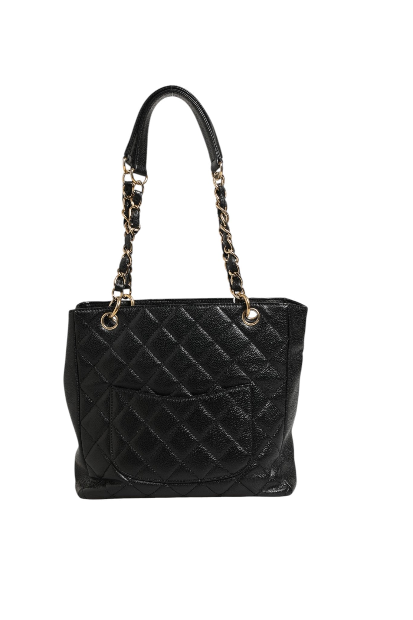 Caviar Petit Shopping Tote (PST) Black