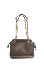 Brown Quilted Lambskin Leather Dotcom Click Small Shoulder Bag