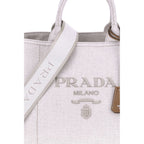Beige Cotton Shoulder Bag