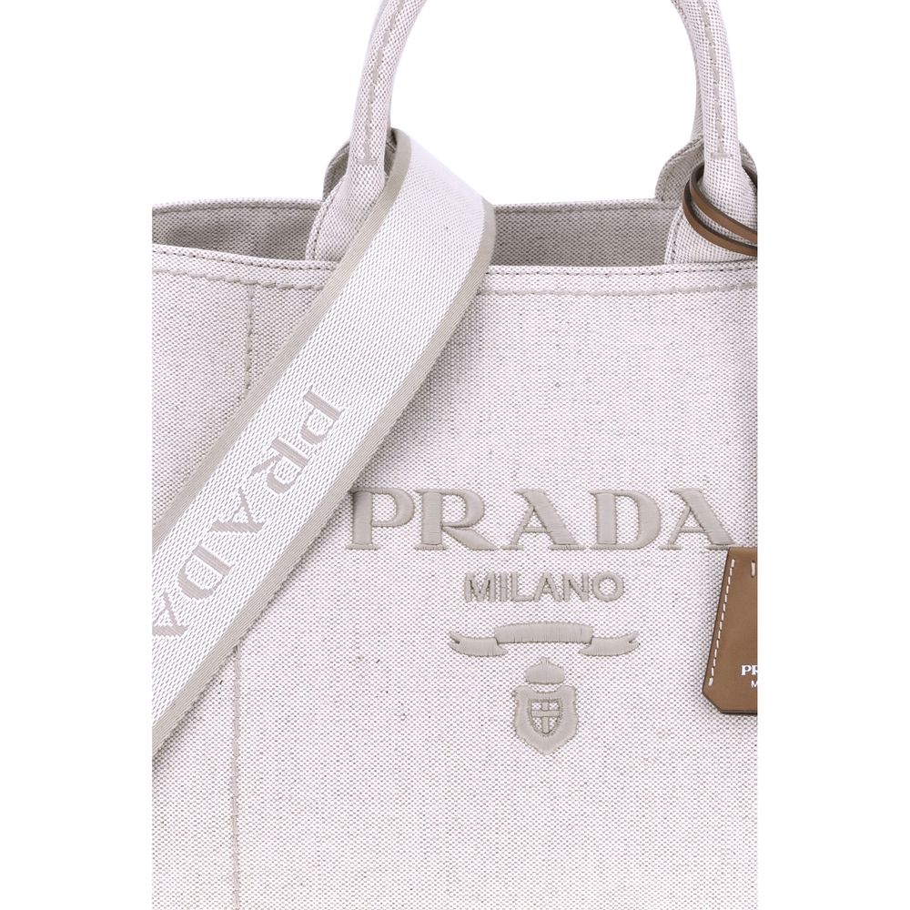 Beige Cotton Shoulder Bag