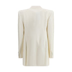 Beige Silk Blazer
