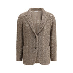 Brown Silk Blazer