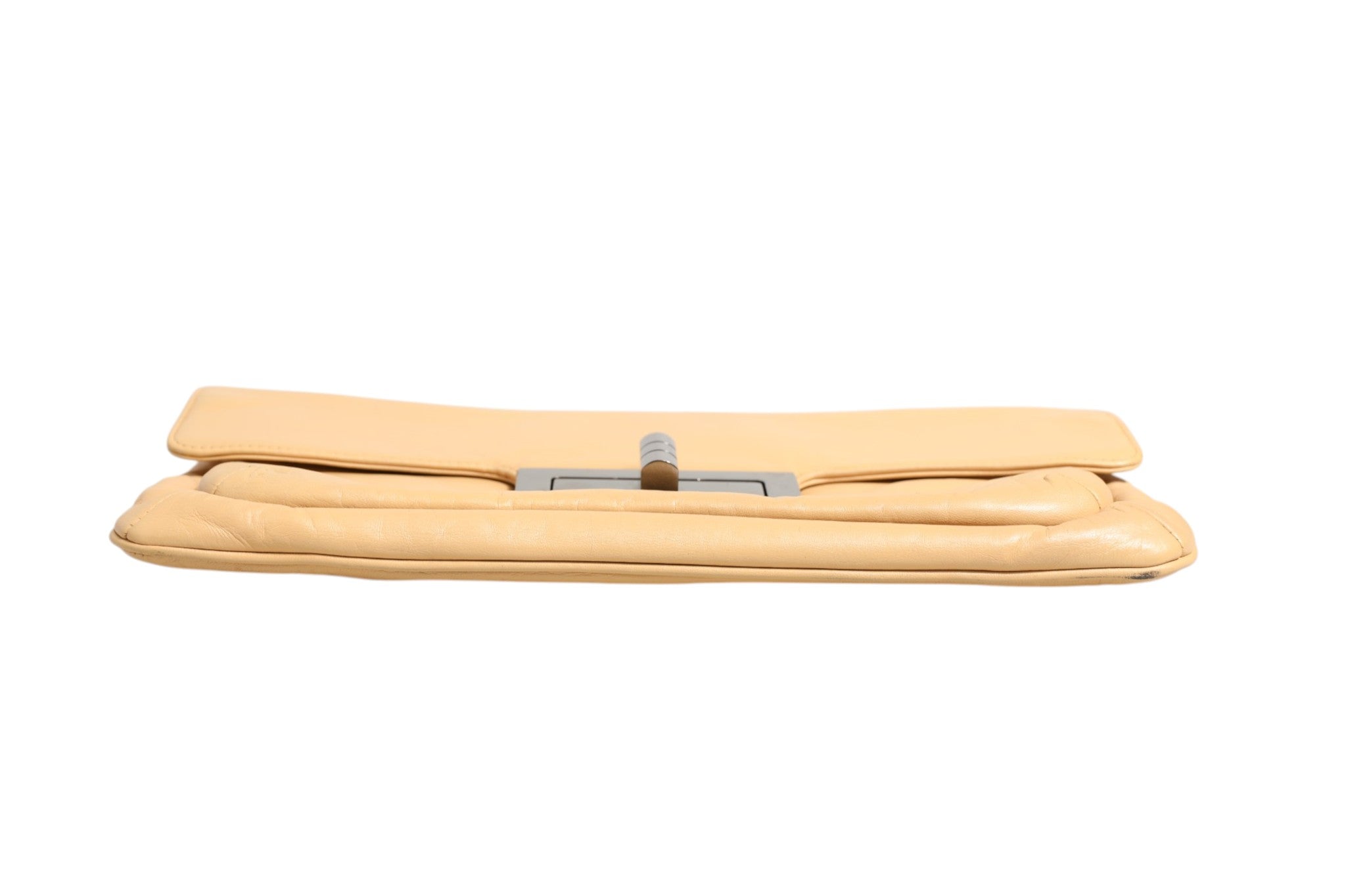 Beige Lambskin Giant Reissue Mademoiselle Lock Flap Bag
