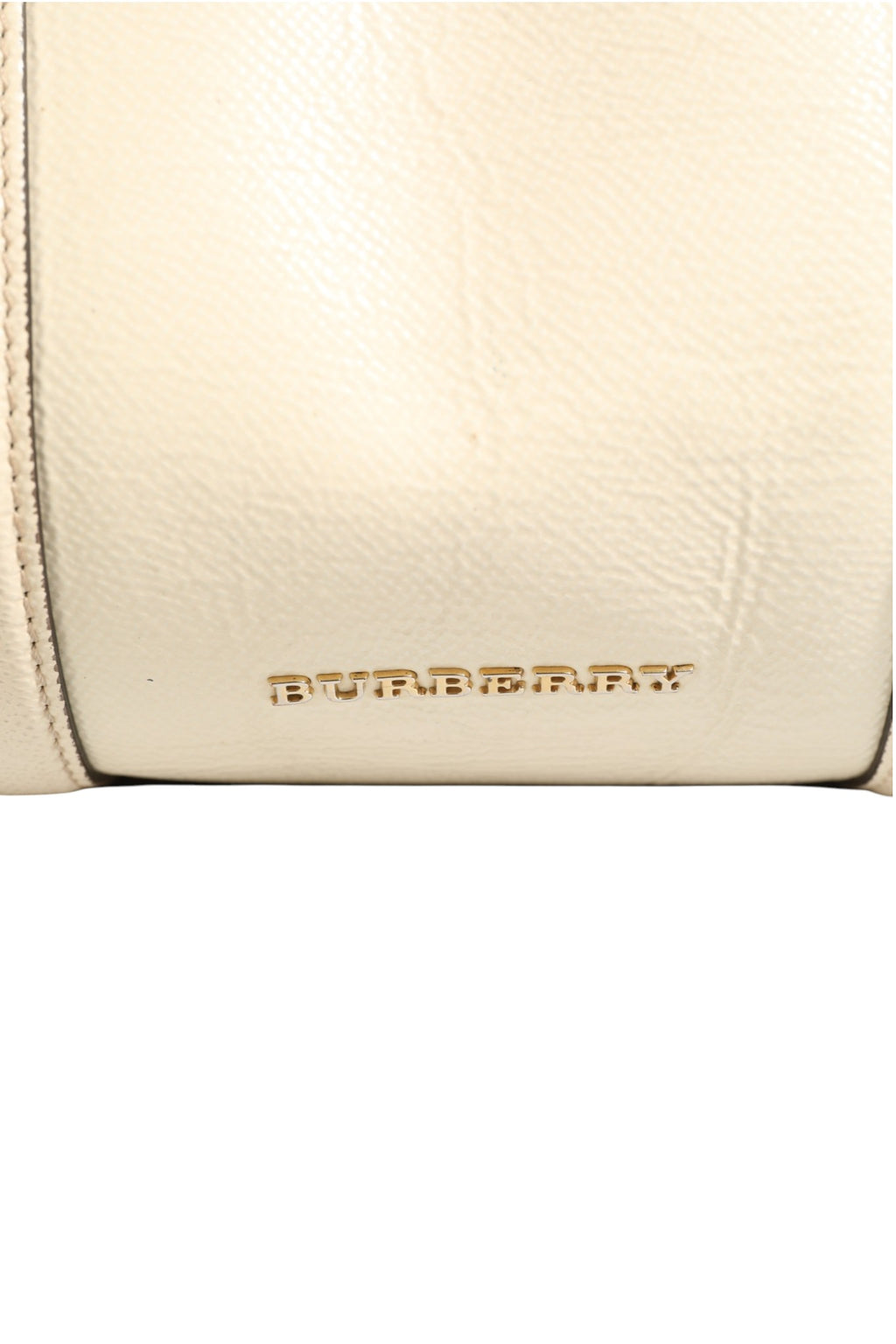 Chalk White Large Leather Tote Bag