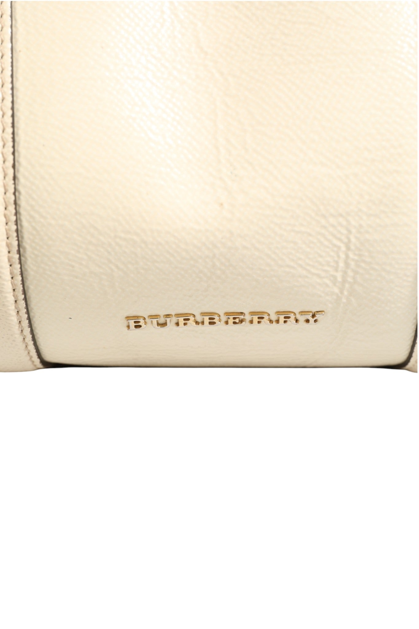 Chalk White Large Leather Tote Bag