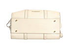 Chalk White Large Leather Tote Bag