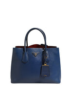 Blue Saffiano Leather 2way Bag