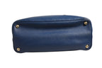 Blue Saffiano Leather 2way Bag