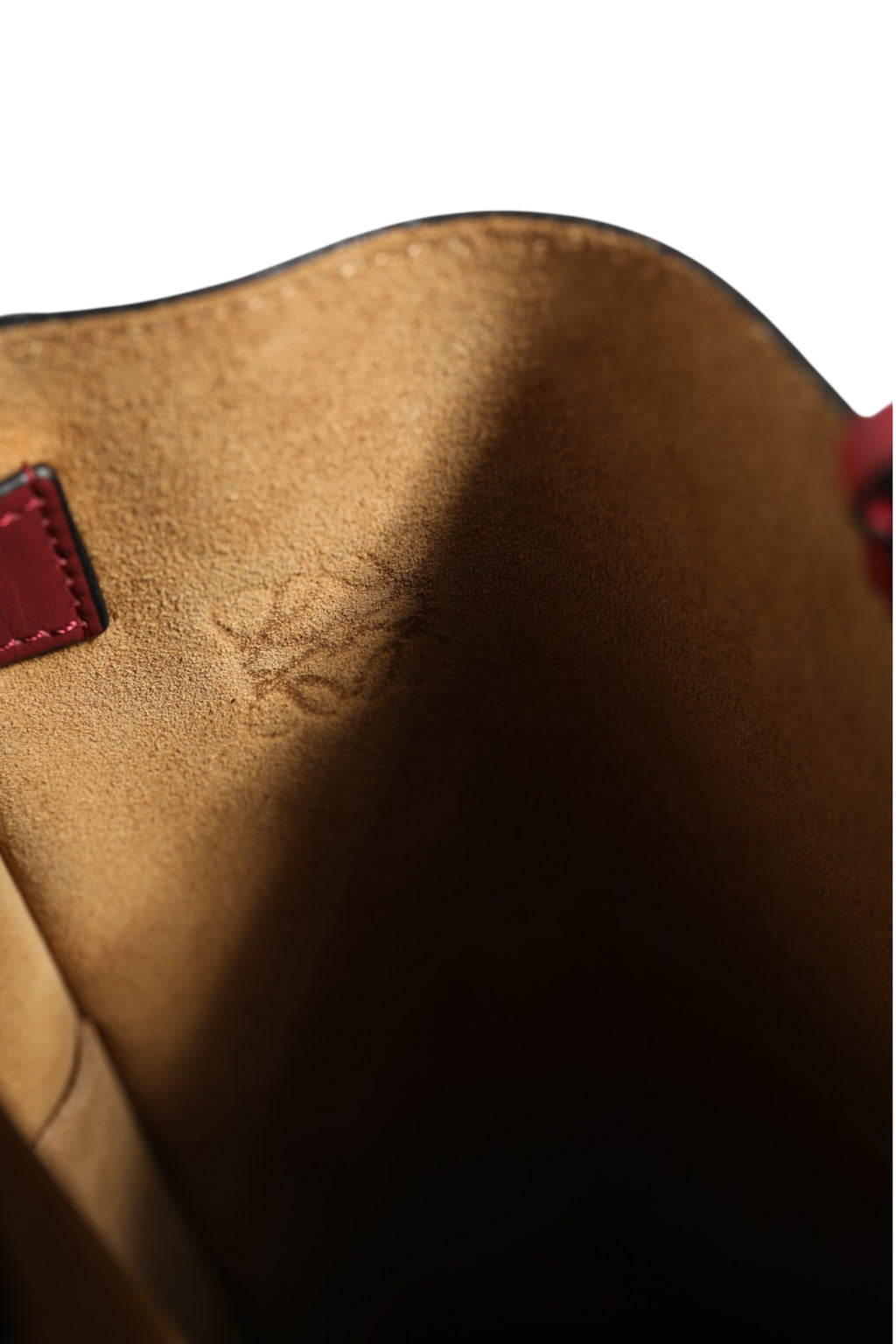 Gate Raspberry & Wine Leather Bucket Bag