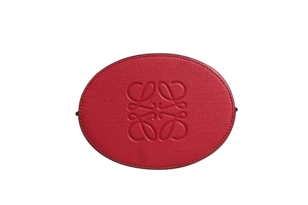 Gate Raspberry & Wine Leather Bucket Bag