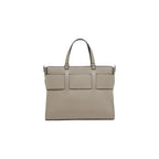 Beige Artificial Leather Handbag