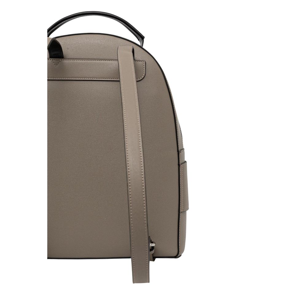 Beige Polyethylene Backpack
