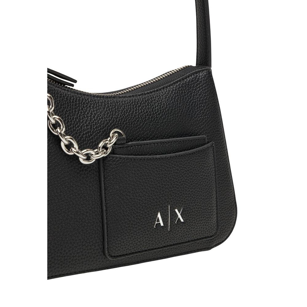 Black Polyester Handbag