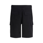 Black Cotton Bermuda Shorts