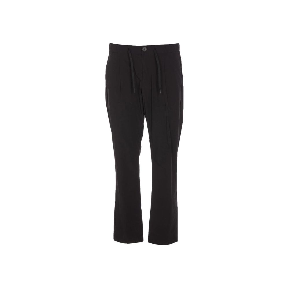 Black Elastane Athletic Pants