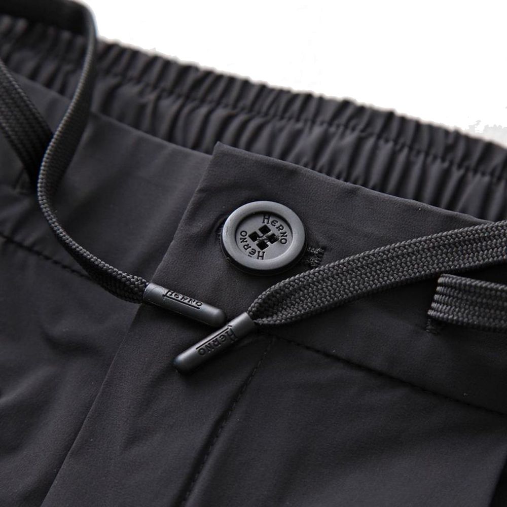 Black Elastane Athletic Pants