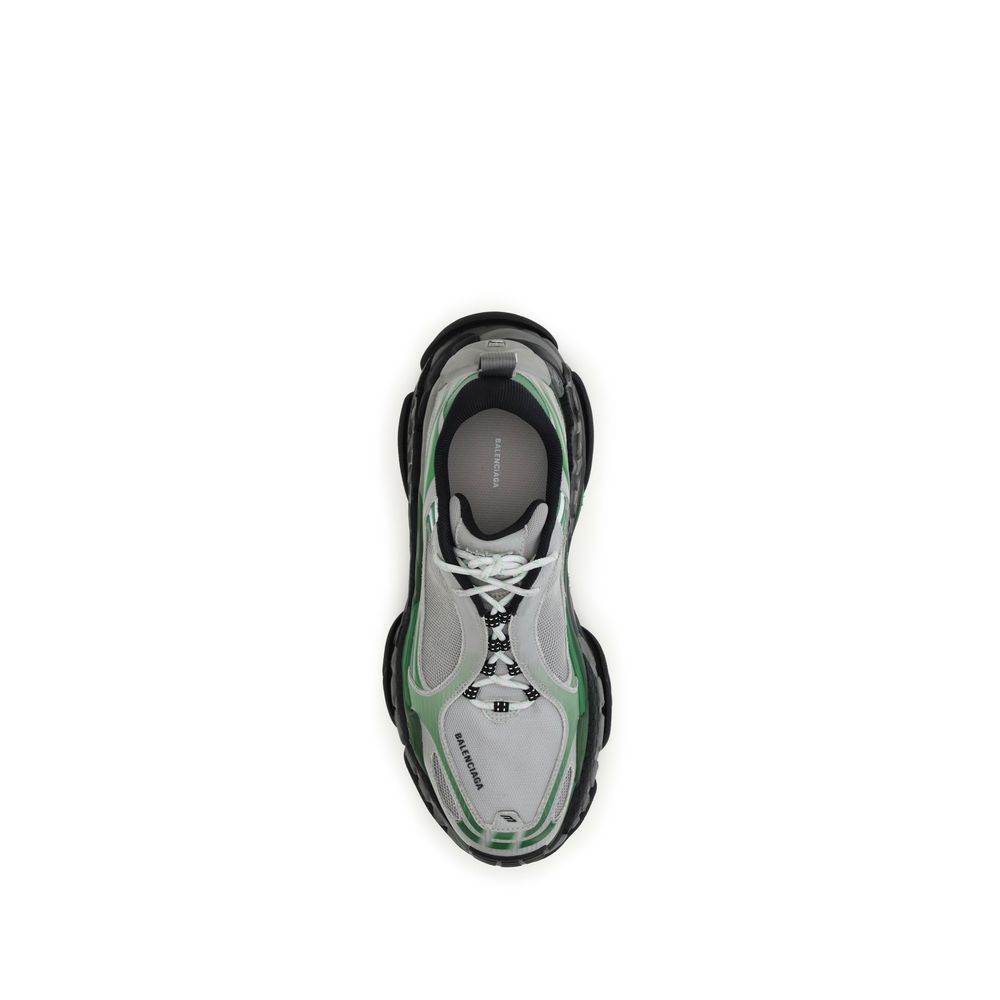 Gray Polyester Athletic Sneakers