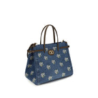 Blue Cotton Shoulder Bag